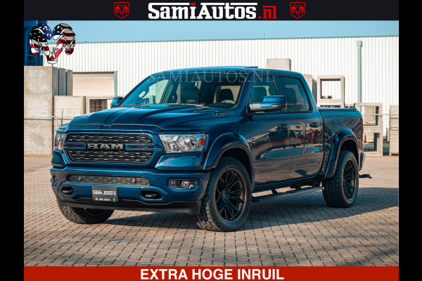 Dodge Ram SPORT | 5.7 V8 4x4 HEMI | PANORAMA DAK | GROOTSCHEM 12 INCH | LPG | Patriot Blue CREW CAB | DUBBELE CABINE | 5 PERSOONS | DC | VOORRAAD NR 2557 - 3328