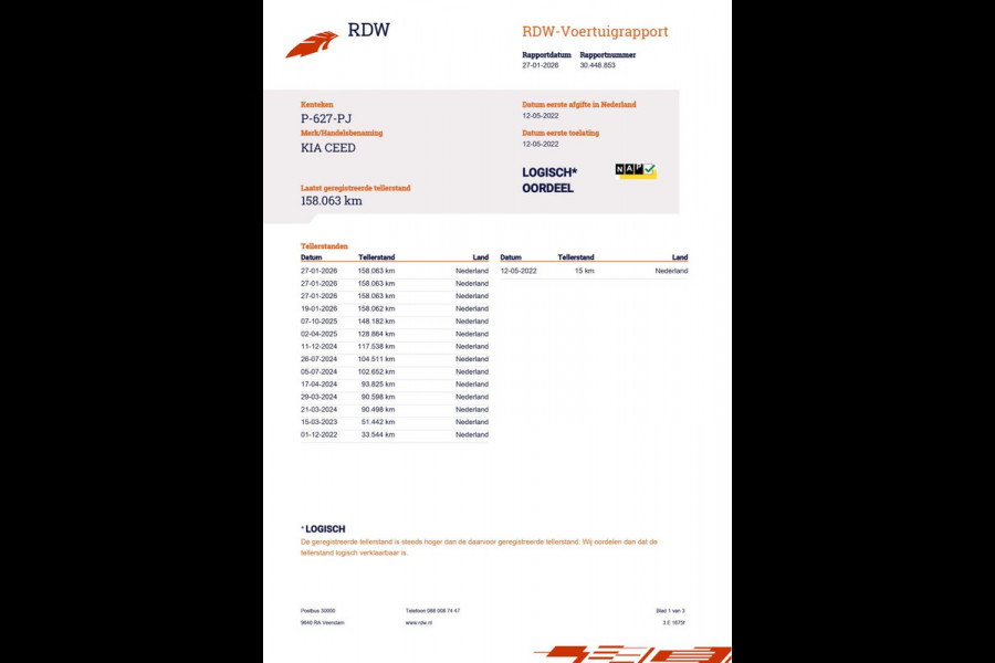 Kia Ceed 1.5 T-GDi GT-Line|160PK|AUTOMAAT|AFN. TREKH|ACC|PANO|CARPLAY+ANDROID|STOEL+STUURVERW|CAMERA|CLIMA+CRUISE|NAV|NAP|NL|1eEIG