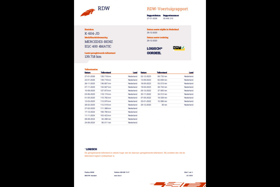 Mercedes-Benz EQC 400 4MATIC AMG 80 kWh | SOH 95 % | Origineel Nederlands | Trekhaak | Adaptieve/Cruise | Camera