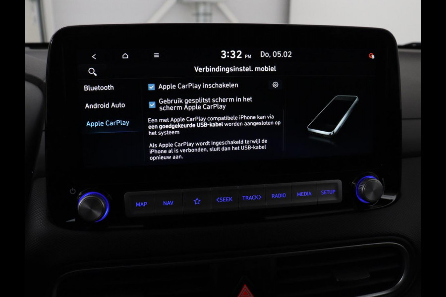 Hyundai Kona EV Premium 64 kWh | SOH 100% | 3 Fase | Stoelventilatie | Head-Up | Leder | Adaptive cruise | Carplay | Stoelverwarming | Navigatie | Keyless | Climate control