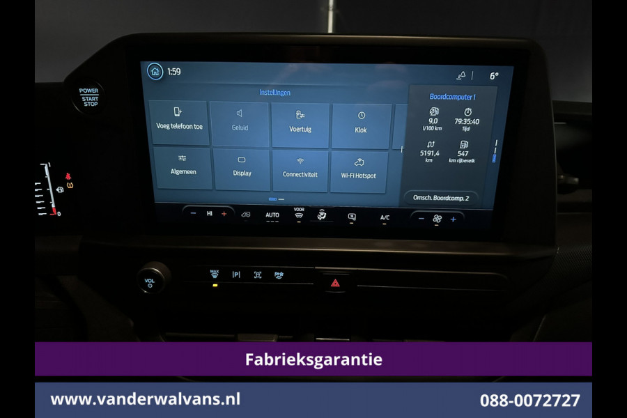 Ford Transit Custom 2.0 TDCI 136pk L2H1 Fabrieksgarantie Euro6 Airco | Camera | Apple Carplay | LED | Cruisecontrol Android Auto, Parkeersensoren, Verwarmde voorruit, Bijrijdersbank