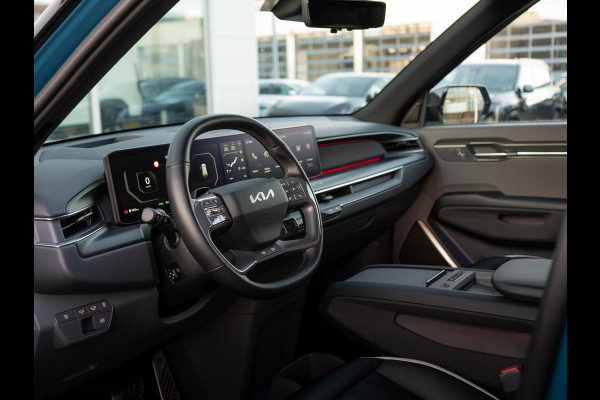 Kia EV9 Launch Edition GT-Line AWD 99.8 kWh | Speciale kleur | 7-Pers. | 21" | Head-Up | Stoel-/Stuurverwarming | Premium Audio | Schuif-/kanteldak | Adapt. Cruise | Matte blauw