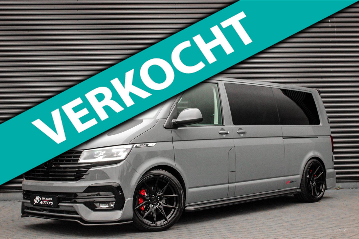 Volkswagen Transporter 2.0 TDI L2H1 150PK BULLI DC DUBBEL CABINE / LEIGHTONVANS BODYKIT / FULL OPTINS / LEDER / FULL BLACK / APPLE