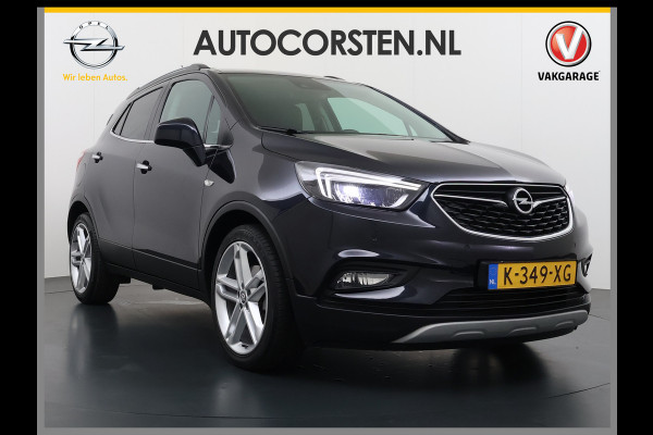 Opel Mokka X 1.4 Turbo 141PK Leder AGR Comfort Stoelen Navi Camera Ecc Cruise Control Schuif-kanteldak Apple Carplay Android Auto Bi-Fuel Onl Stoel+Stuurverwarming Lmv Led Privacy Glas Pdc Zeer luxe en complete Opel Mokka!