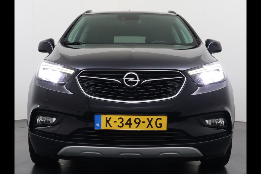 Opel Mokka X 1.4 Turbo 141PK Leder AGR Comfort Stoelen Navi Camera Ecc Cruise Control Schuif-kanteldak Apple Carplay Android Auto Bi-Fuel Onl Stoel+Stuurverwarming Lmv Led Privacy Glas Pdc Zeer luxe en complete Opel Mokka!