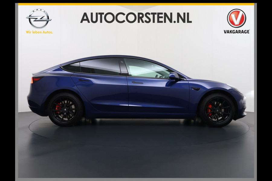 Tesla Model 3 RWD SR plus 325PK SOH 90% LFP Accu Lmv 18" AutoPilot Leder Panoramadak Adaptive-Cruise Camera's Elektr.-Stuur+Stoelen+Spiegels+G Navi LED DAB Voorverwarmen interieur via App Keyless One-Pedal-Drive Fabrieksgarantie op Accu en Motor tot 29-12-2028/160.000km