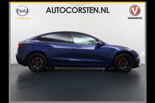 Tesla Model 3 RWD SR plus 325PK SOH 90% LFP Accu Lmv 18" AutoPilot Leder Panoramadak Adaptive-Cruise Camera's Elektr.-Stuur+Stoelen+Spiegels+G Navi LED DAB Voorverwarmen interieur via App Keyless One-Pedal-Drive Fabrieksgarantie op Accu en Motor tot 29-12-2028/160.000km