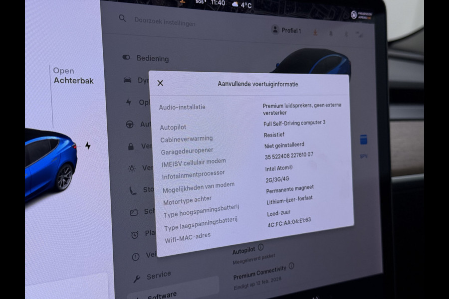 Tesla Model 3 RWD SR plus 325PK SOH 90% LFP Accu Lmv 18" AutoPilot Leder Panoramadak Adaptive-Cruise Camera's Elektr.-Stuur+Stoelen+Spiegels+G Navi LED DAB Voorverwarmen interieur via App Keyless One-Pedal-Drive Fabrieksgarantie op Accu en Motor tot 29-12-2028/160.000km