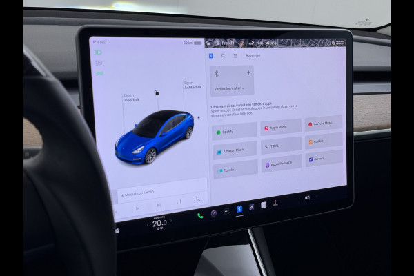 Tesla Model 3 RWD SR plus 325PK SOH 90% LFP Accu Lmv 18" AutoPilot Leder Panoramadak Adaptive-Cruise Camera's Elektr.-Stuur+Stoelen+Spiegels+G Navi LED DAB Voorverwarmen interieur via App Keyless One-Pedal-Drive Fabrieksgarantie op Accu en Motor tot 29-12-2028/160.000km