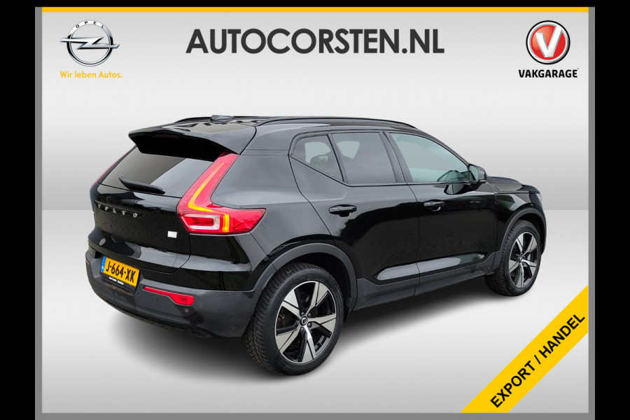 Volvo XC40 Recharge P8 AWD 408pk R-Design SOH 90% Adap.Cruise Navi Ecc Camera Apple Carplay Android Auto Pdc Stoelverwarming Lmv 19" Privacy Glas Google Maps DAB+ Origineel Nederlandse Auto Nieuwprijs  €59.825,-