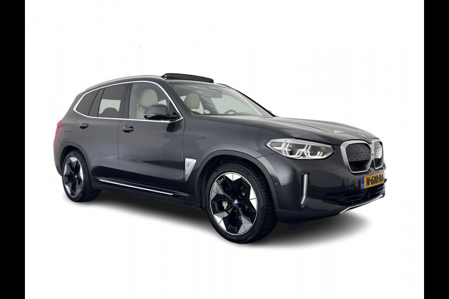 BMW iX3 High Executive 80 kWh [ 3-Fase-11kW ] {SOH-96%} (INCL-BTW) Aut. *PANO | LEATHER | HARMAN/KARDON | FULL-LED | BLINDSPOT | MEMORY-PACK | DIGI-COCKPIT | HEATED-SPORTSEATS | KEYLESS | TOPVIEW | DAB+ | NAVI-FULLMAP | HEAD-UP | 20''ALU*