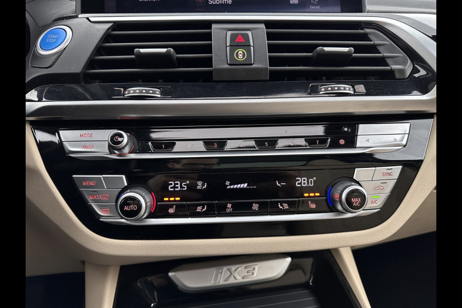 BMW iX3 High Executive 80 kWh [ 3-Fase-11kW ] {SOH-96%} (INCL-BTW) Aut. *PANO | LEATHER | HARMAN/KARDON | FULL-LED | BLINDSPOT | MEMORY-PACK | DIGI-COCKPIT | HEATED-SPORTSEATS | KEYLESS | TOPVIEW | DAB+ | NAVI-FULLMAP | HEAD-UP | 20''ALU*