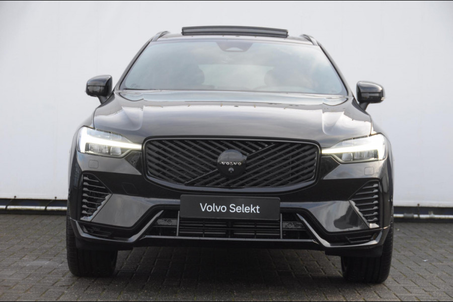 Volvo XC60 T6 350PK Automaat AWD Ultra Black Edition Facelift/ Head-up display/ Harman Kardon audio/ BLIS/ Elektrischbedienbare stoelen met geheugen / Panoramadak/ Adaptive cruise control/ Pilot assist/ Apple Carplay/ Android auto/