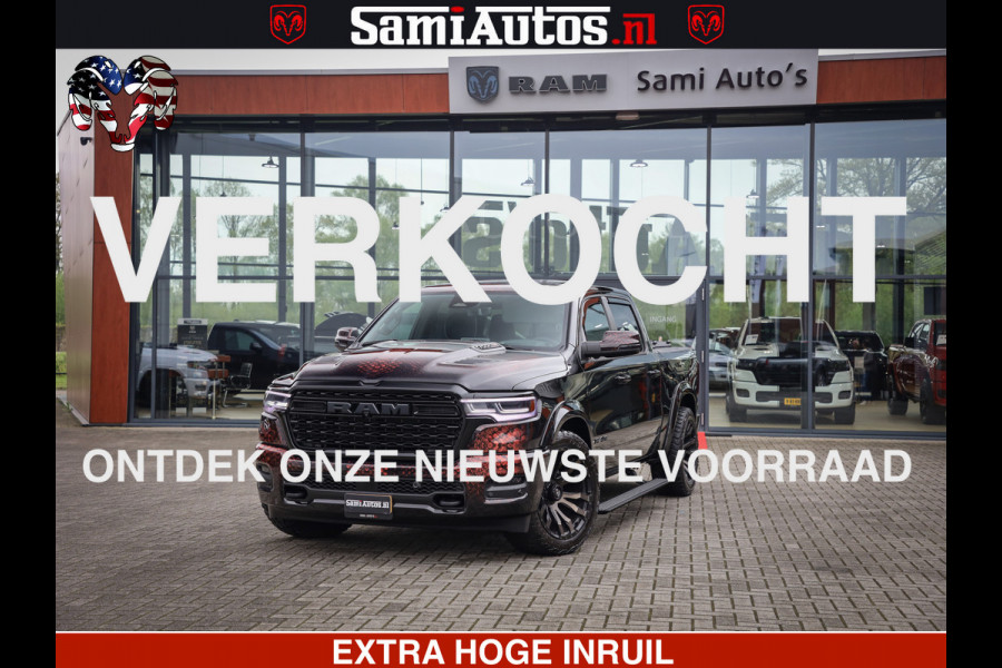 Dodge Ram COBRA EDITION | 1500 Limited Night High Output 540HP 706Nm | Massage + Full Option | De Meest Luxe en Volle Pick-Up in zijn Klas Comfortabele Dubbele Cabine met Royale 5 Zitplaatsen | BPM vrij | Nu Leverbaar uit Voorraad | Voorraad Nr 2292 - 5178 | Cobra package is meerprijs |