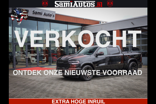 Dodge Ram COBRA EDITION | 1500 Limited Night High Output 540HP 706Nm | Massage + Full Option | De Meest Luxe en Volle Pick-Up in zijn Klas Comfortabele Dubbele Cabine met Royale 5 Zitplaatsen | BPM vrij | Nu Leverbaar uit Voorraad | Voorraad Nr 2292 - 5178 | Cobra package is meerprijs |