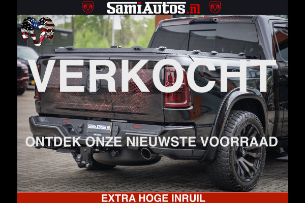 Dodge Ram COBRA EDITION | 1500 Limited Night High Output 540HP 706Nm | Massage + Full Option | De Meest Luxe en Volle Pick-Up in zijn Klas Comfortabele Dubbele Cabine met Royale 5 Zitplaatsen | BPM vrij | Nu Leverbaar uit Voorraad | Voorraad Nr 2292 - 5178 | Cobra package is meerprijs |