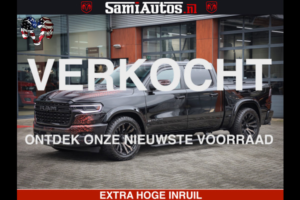 Dodge Ram COBRA EDITION | 1500 Limited Night High Output 540HP 706Nm | Massage + Full Option | De Meest Luxe en Volle Pick-Up in zijn Klas Comfortabele Dubbele Cabine met Royale 5 Zitplaatsen | BPM vrij | Nu Leverbaar uit Voorraad | Voorraad Nr 2292 - 5178 | Cobra package is meerprijs |