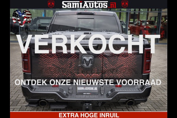 Dodge Ram COBRA EDITION | 1500 Limited Night High Output 540HP 706Nm | Massage + Full Option | De Meest Luxe en Volle Pick-Up in zijn Klas Comfortabele Dubbele Cabine met Royale 5 Zitplaatsen | BPM vrij | Nu Leverbaar uit Voorraad | Voorraad Nr 2292 - 5178 | Cobra package is meerprijs |