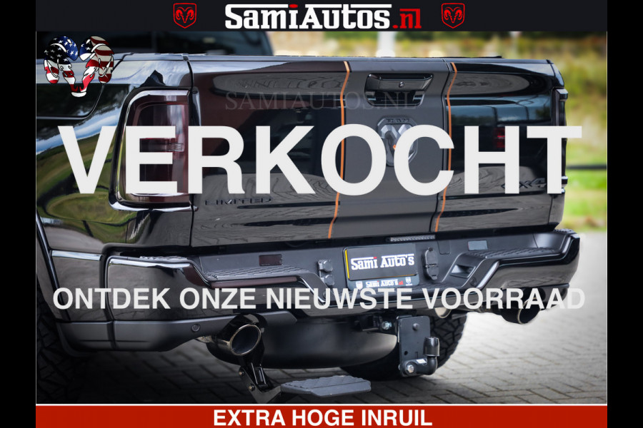 Dodge Ram 1500 Limited SPORT H.O 540HP 706Nm | Massage + Full Option | De Meest Luxe en Volle Pick-Up in zijn Klasse | Comfortabele Dubbele Cabine met Royale 5 Zitplaatsen | BPM vrij | Nu Leverbaar uit Voorraad | Voorraad Nr 2331