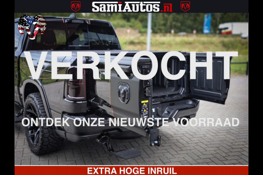 Dodge Ram 1500 Limited SPORT H.O 540HP 706Nm | Massage + Full Option | De Meest Luxe en Volle Pick-Up in zijn Klasse | Comfortabele Dubbele Cabine met Royale 5 Zitplaatsen | BPM vrij | Nu Leverbaar uit Voorraad | Voorraad Nr 2331
