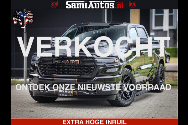 Dodge Ram 1500 Limited SPORT H.O 540HP 706Nm | Massage + Full Option | De Meest Luxe en Volle Pick-Up in zijn Klasse | Comfortabele Dubbele Cabine met Royale 5 Zitplaatsen | BPM vrij | Nu Leverbaar uit Voorraad | Voorraad Nr 2331