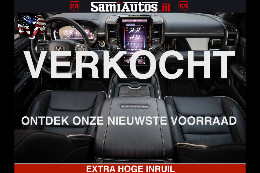 Dodge Ram 1500 Limited Night High Output 540HP 706Nm | Massage + Full Option | De Meest Luxe en Volle Pick-Up in zijn Klasse | Comfortabele Dubbele Cabine met Royale 5 Zitplaatsen | BPM vrij | Nu Leverbaar uit Voorraad | Voorraad Nr 2320 - 5138