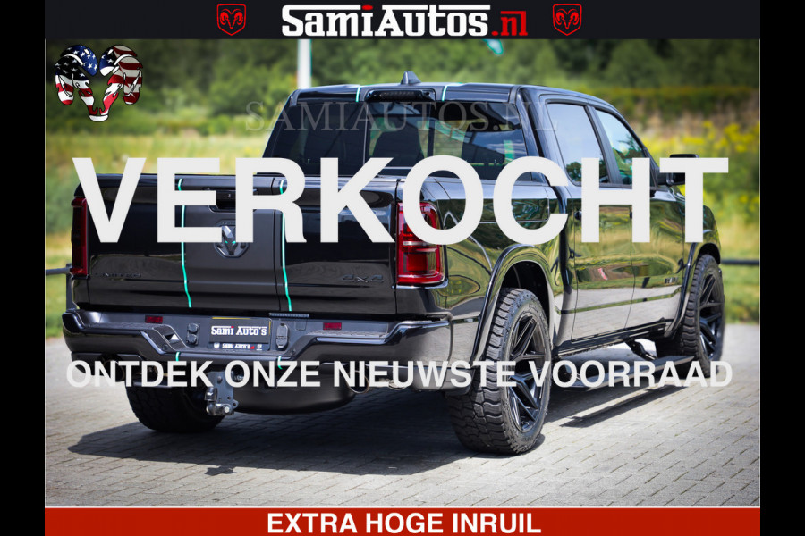 Dodge Ram 1500 Limited Night High Output 540HP 706Nm | Massage + Full Option | De Meest Luxe en Volle Pick-Up in zijn Klasse | Comfortabele Dubbele Cabine met Royale 5 Zitplaatsen | BPM vrij | Nu Leverbaar uit Voorraad | Voorraad Nr 2320 - 5138