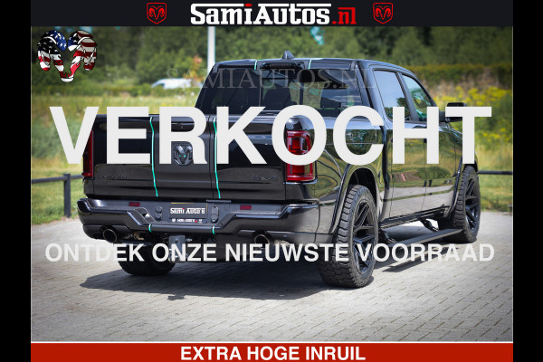 Dodge Ram 1500 Limited Night High Output 540HP 706Nm | Massage + Full Option | De Meest Luxe en Volle Pick-Up in zijn Klasse | Comfortabele Dubbele Cabine met Royale 5 Zitplaatsen | BPM vrij | Nu Leverbaar uit Voorraad | Voorraad Nr 2320 - 5138