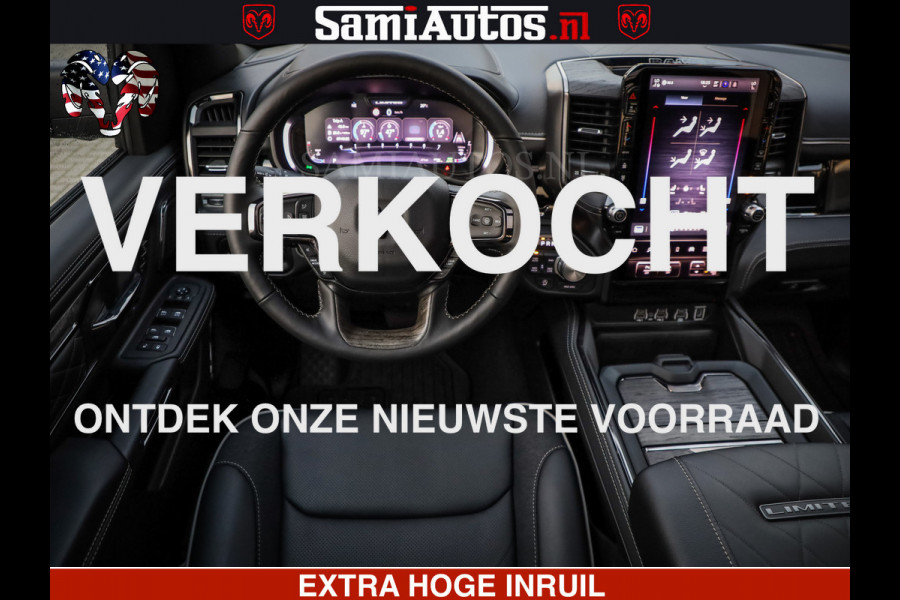 Dodge Ram 1500 Limited Night High Output 540HP 706Nm | Massage + Full Option | De Meest Luxe en Volle Pick-Up in zijn Klasse | Comfortabele Dubbele Cabine met Royale 5 Zitplaatsen | BPM vrij | Nu Leverbaar uit Voorraad | Voorraad Nr 2320 - 5138