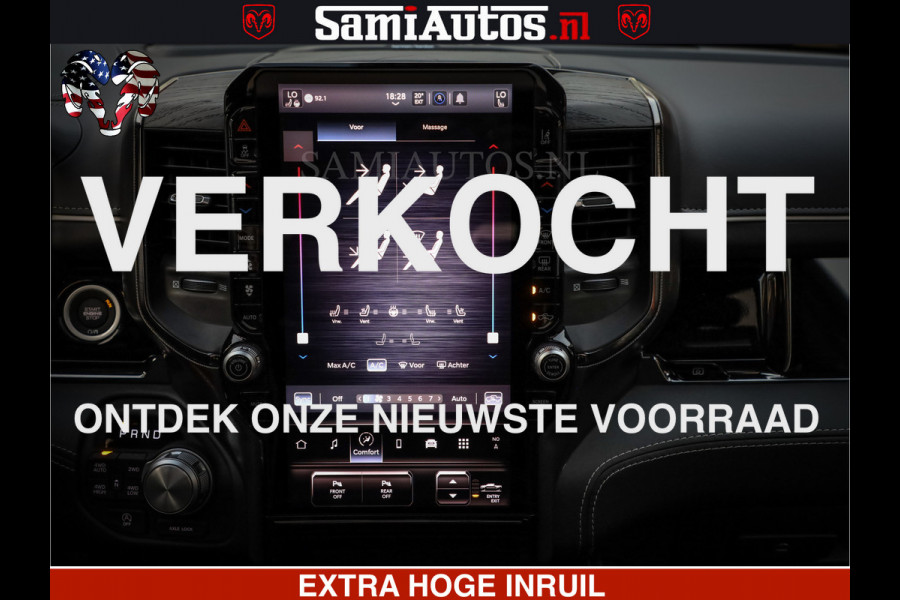 Dodge Ram 1500 Limited Night High Output 540HP 706Nm | Massage + Full Option | De Meest Luxe en Volle Pick-Up in zijn Klasse | Comfortabele Dubbele Cabine met Royale 5 Zitplaatsen | BPM vrij | Nu Leverbaar uit Voorraad | Voorraad Nr 2320 - 5138