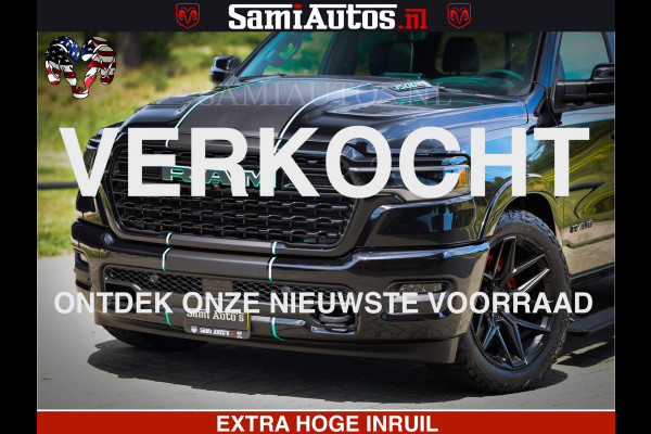Dodge Ram 1500 Limited Night High Output 540HP 706Nm | Massage + Full Option | De Meest Luxe en Volle Pick-Up in zijn Klasse | Comfortabele Dubbele Cabine met Royale 5 Zitplaatsen | BPM vrij | Nu Leverbaar uit Voorraad | Voorraad Nr 2320 - 5138