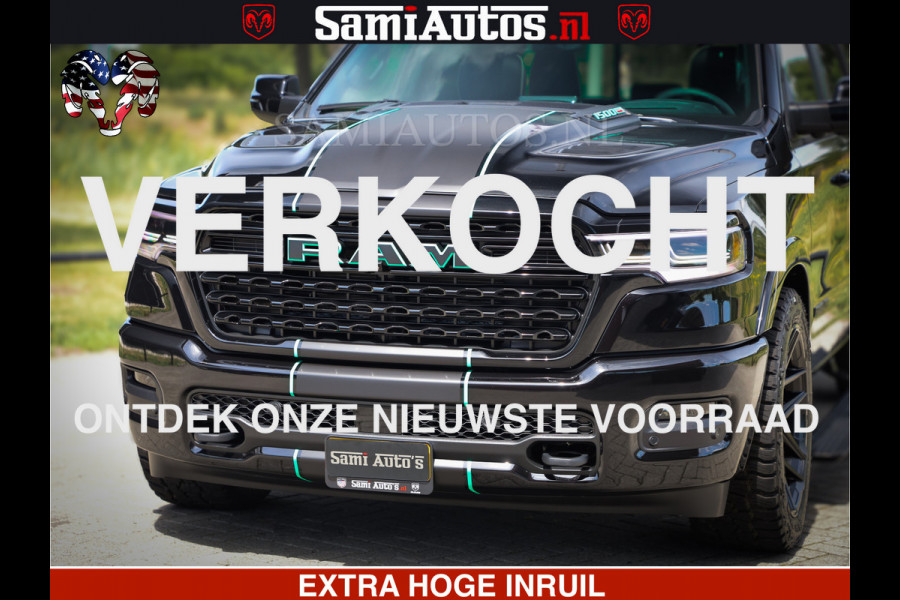 Dodge Ram 1500 Limited Night High Output 540HP 706Nm | Massage + Full Option | De Meest Luxe en Volle Pick-Up in zijn Klasse | Comfortabele Dubbele Cabine met Royale 5 Zitplaatsen | BPM vrij | Nu Leverbaar uit Voorraad | Voorraad Nr 2320 - 5138