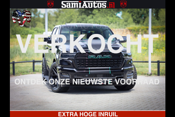 Dodge Ram 1500 Limited Night High Output 540HP 706Nm | Massage + Full Option | De Meest Luxe en Volle Pick-Up in zijn Klasse | Comfortabele Dubbele Cabine met Royale 5 Zitplaatsen | BPM vrij | Nu Leverbaar uit Voorraad | Voorraad Nr 2320 - 5138