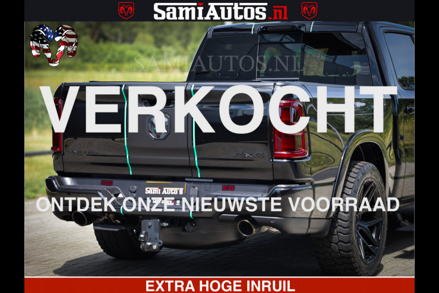 Dodge Ram 1500 Limited Night High Output 540HP 706Nm | Massage + Full Option | De Meest Luxe en Volle Pick-Up in zijn Klasse | Comfortabele Dubbele Cabine met Royale 5 Zitplaatsen | BPM vrij | Nu Leverbaar uit Voorraad | Voorraad Nr 2320 - 5138