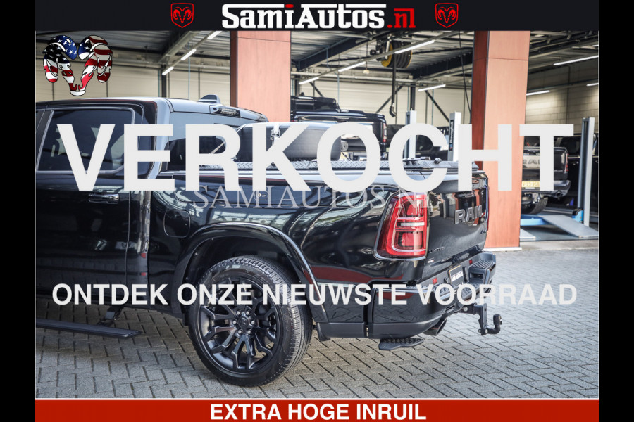 Dodge Ram 1500 Limited Night High Output 540HP 706Nm | Massage + Full Option | De Meest Luxe en Volle Pick-Up in zijn Klasse | Comfortabele Dubbele Cabine met Royale 5 Zitplaatsen | BPM vrij | Nu Leverbaar uit Voorraad | Voorraad Nr 2320 - 5138