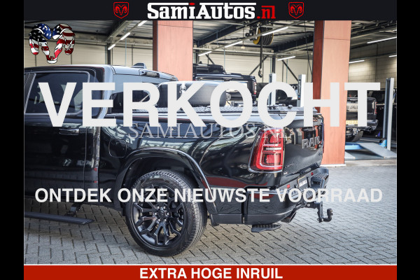 Dodge Ram 1500 Limited Night High Output 540HP 706Nm | Massage + Full Option | De Meest Luxe en Volle Pick-Up in zijn Klasse | Comfortabele Dubbele Cabine met Royale 5 Zitplaatsen | BPM vrij | Nu Leverbaar uit Voorraad | Voorraad Nr 2320 - 5138
