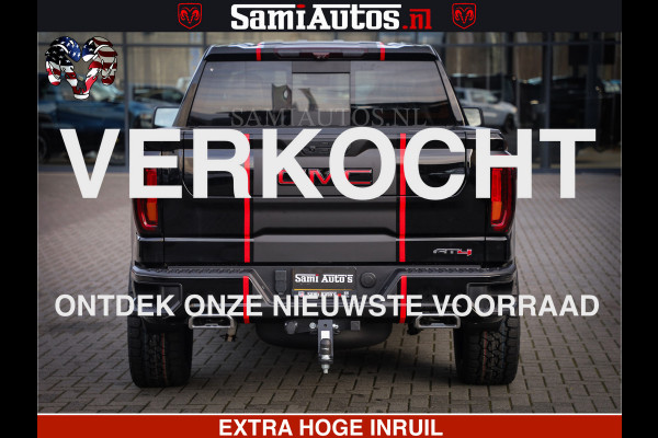 GMC Sierra AT4 6.2 V8 4X4 | VIRTUAL COCKPIT | LPG | HUD | BOM VOL | DC | RAM DEALER NEDERLAND | Dubbele Cabine met Royale 5 Zitplaatsen | BPM vrij | Nu Leverbaar uit Voorraad | Voorraad Nr 248378 |