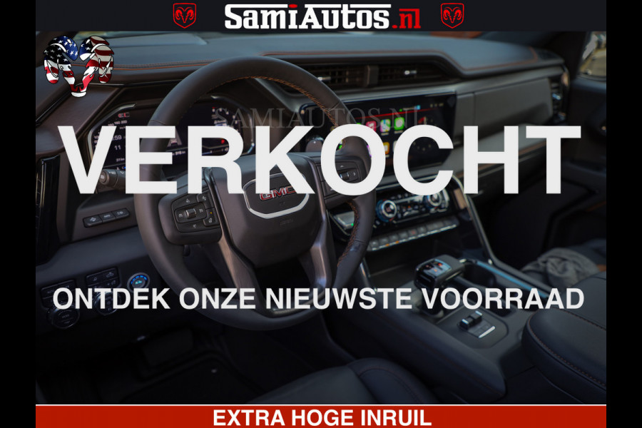 GMC Sierra AT4 6.2 V8 4X4 | VIRTUAL COCKPIT | LPG | HUD | BOM VOL | DC | RAM DEALER NEDERLAND | Dubbele Cabine met Royale 5 Zitplaatsen | BPM vrij | Nu Leverbaar uit Voorraad | Voorraad Nr 248378 |