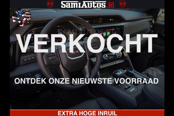 GMC Sierra AT4 6.2 V8 4X4 | VIRTUAL COCKPIT | LPG | HUD | BOM VOL | DC | RAM DEALER NEDERLAND | Dubbele Cabine met Royale 5 Zitplaatsen | BPM vrij | Nu Leverbaar uit Voorraad | Voorraad Nr 248378 |