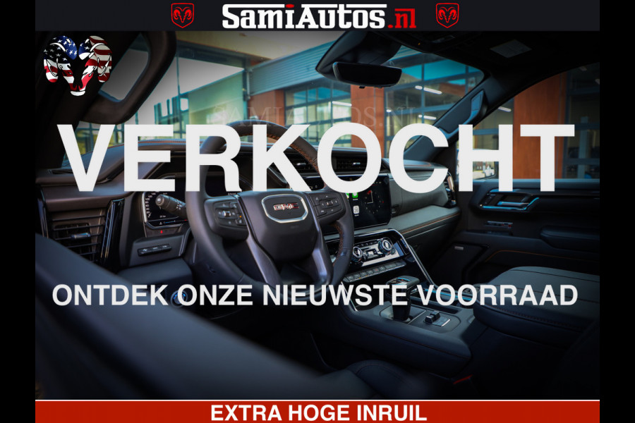 GMC Sierra AT4 6.2 V8 4X4 | VIRTUAL COCKPIT | LPG | HUD | BOM VOL | DC | RAM DEALER NEDERLAND | Dubbele Cabine met Royale 5 Zitplaatsen | BPM vrij | Nu Leverbaar uit Voorraad | Voorraad Nr 248378 |