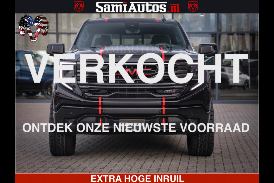 GMC Sierra AT4 6.2 V8 4X4 | VIRTUAL COCKPIT | LPG | HUD | BOM VOL | DC | RAM DEALER NEDERLAND | Dubbele Cabine met Royale 5 Zitplaatsen | BPM vrij | Nu Leverbaar uit Voorraad | Voorraad Nr 248378 |