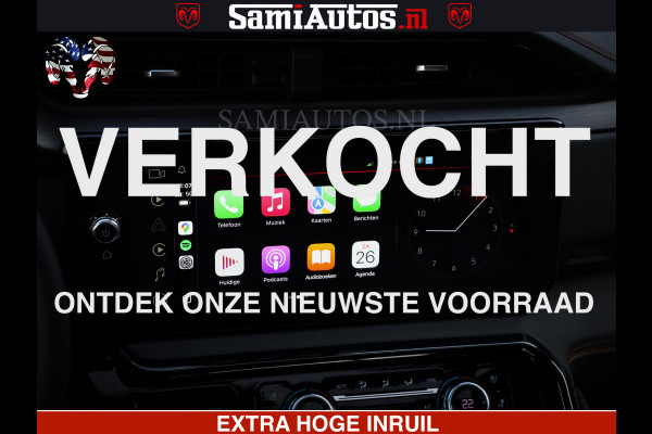 GMC Sierra AT4 6.2 V8 4X4 | VIRTUAL COCKPIT | LPG | HUD | BOM VOL | DC | RAM DEALER NEDERLAND | Dubbele Cabine met Royale 5 Zitplaatsen | BPM vrij | Nu Leverbaar uit Voorraad | Voorraad Nr 248378 |