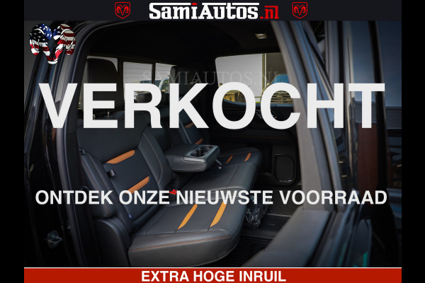GMC Sierra AT4 6.2 V8 4X4 | VIRTUAL COCKPIT | LPG | HUD | BOM VOL | DC | RAM DEALER NEDERLAND | Dubbele Cabine met Royale 5 Zitplaatsen | BPM vrij | Nu Leverbaar uit Voorraad | Voorraad Nr 248378 |