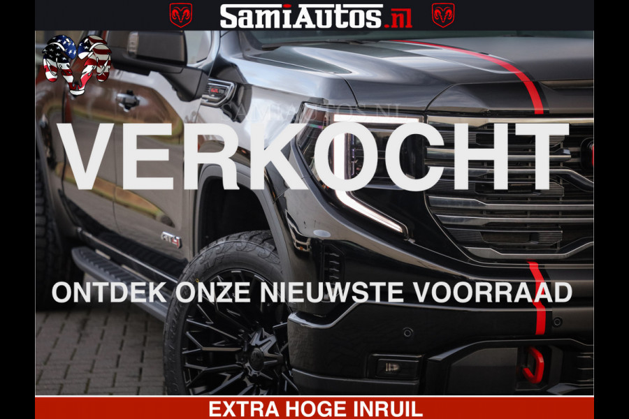 GMC Sierra AT4 6.2 V8 4X4 | VIRTUAL COCKPIT | LPG | HUD | BOM VOL | DC | RAM DEALER NEDERLAND | Dubbele Cabine met Royale 5 Zitplaatsen | BPM vrij | Nu Leverbaar uit Voorraad | Voorraad Nr 248378 |