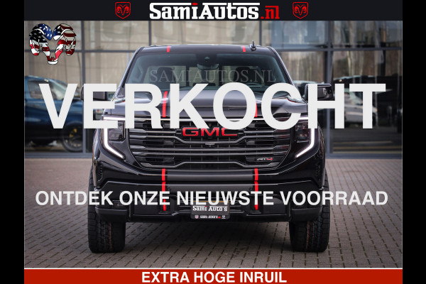 GMC Sierra AT4 6.2 V8 4X4 | VIRTUAL COCKPIT | LPG | HUD | BOM VOL | DC | RAM DEALER NEDERLAND | Dubbele Cabine met Royale 5 Zitplaatsen | BPM vrij | Nu Leverbaar uit Voorraad | Voorraad Nr 248378 |