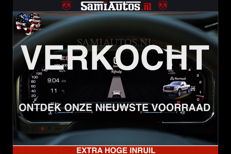 GMC Sierra AT4 6.2 V8 4X4 | VIRTUAL COCKPIT | LPG | HUD | BOM VOL | DC | RAM DEALER NEDERLAND | Dubbele Cabine met Royale 5 Zitplaatsen | BPM vrij | Nu Leverbaar uit Voorraad | Voorraad Nr 248378 |