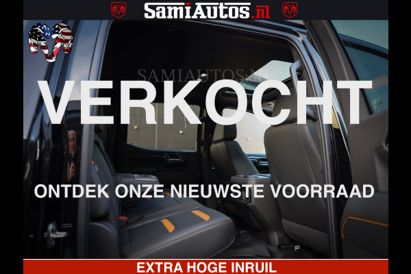GMC Sierra AT4 6.2 V8 4X4 | VIRTUAL COCKPIT | LPG | HUD | BOM VOL | DC | RAM DEALER NEDERLAND | Dubbele Cabine met Royale 5 Zitplaatsen | BPM vrij | Nu Leverbaar uit Voorraad | Voorraad Nr 248378 |