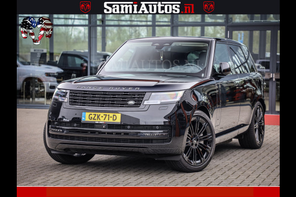 Land Rover Range Rover P550e 551 PK GARANTIE TOT 14-03-2029 | ACHTERAS BESTURING | SOFT CLOSE | HEAD-UP | PHEV | 23 INCH VELGEN | PANORAMADAK | STUURVERWARMING | STOEL KOELING | Fabrieksgarantie tot 14-03-2029 – Geniet van gemoedsrust met uitgebreide dekking tot deze datum. GZK-71-D