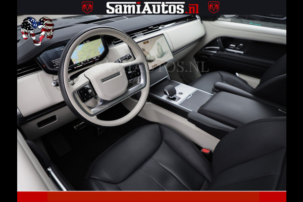 Land Rover Range Rover P550e 551 PK GARANTIE TOT 14-03-2029 | ACHTERAS BESTURING | SOFT CLOSE | HEAD-UP | PHEV | 23 INCH VELGEN | PANORAMADAK | STUURVERWARMING | STOEL KOELING | Fabrieksgarantie tot 14-03-2029 – Geniet van gemoedsrust met uitgebreide dekking tot deze datum. GZK-71-D