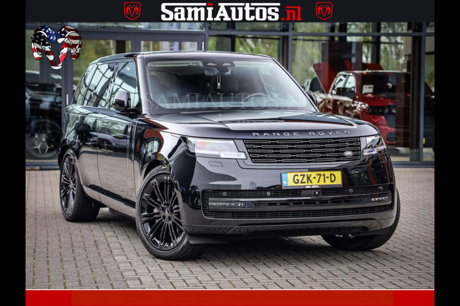 Land Rover Range Rover P550e 551 PK GARANTIE TOT 14-03-2029 | ACHTERAS BESTURING | SOFT CLOSE | HEAD-UP | PHEV | 23 INCH VELGEN | PANORAMADAK | STUURVERWARMING | STOEL KOELING | Fabrieksgarantie tot 14-03-2029 – Geniet van gemoedsrust met uitgebreide dekking tot deze datum. GZK-71-D